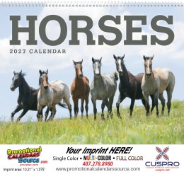 Custom Printed Horses Promotional Calendar – 12-Month Full-Color Calendar with Stunning Horse Photography 2027 promotional calendar – Horses Calendars – 2026
