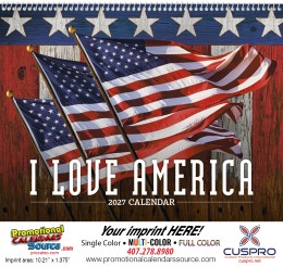 I Love America Promotional Calendar  promotional calendar – Patriotic Calendars – 2026