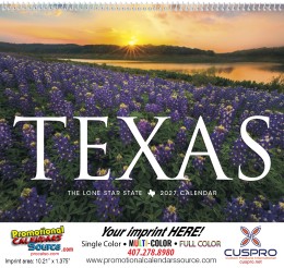 Texas State Promotional Calendar  promotional calendar – US States Calendars – 2026