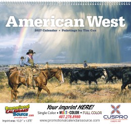 American West Art Calendar, Spiral promotional calendar – Horses Calendars – 2026