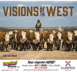 Visions of the West Spiral Calendar promotional calendar – Horses Calendars – 2026