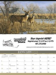 Wildlife Art by the Hautman Brothers Executive Large Calendar promotional calendar – Monthly View Executive Calendars – 2026