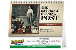 The Saturday Evening Post Large Promotional Desk Calendar  promotional calendar – Tent Desk Calendars – 2026