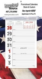 Weekly Memo Calendar w Big Numbers   - Patriotic promotional calendar – Memo Style Calendars – 2026