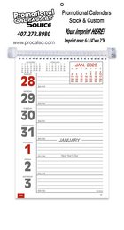 Promotional Big Numbers Weekly Memo Calendar  - White promotional calendar – Memo Style Calendars – 2026