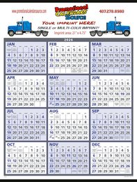 Year-At-A-Glance Wall Calendar Size 22x29 with Blue & Gray Grids promotional calendar – Year In View Calendars – 2026