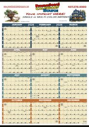 Year In View Promotional Calendar with Multi-Color Grids Size 27x38 | 2023 promotional calendar – Year In View Calendars – 2026