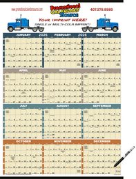 Laminated 12-Month-View Calendar, 27x38, Full Color Imprint Option | Julian Dates | Week Numbers | 2027 promotional calendar – 12 Month View Calendars – 2026