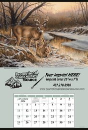 Jumbo Hanger Promotional Calendar - White Tail Deer 27x39 | 2027 promotional calendar – Large Format Calendars – 2026