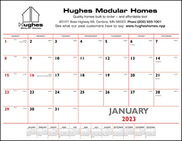 Desk Pad Calendar with Red & Black grid  promotional calendar – Desk Pad Calendars – 2026