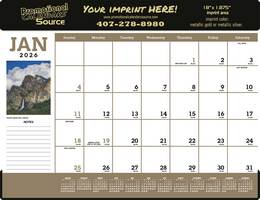 Scenic Desk Pad Calendar w/vinyl header, Size 23"x17" promotional calendar – Desk Pad Calendars – 2026