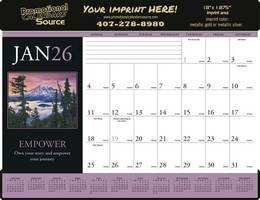 Motivations Promotional Desk Pad Calendar  w/ vinyl header, Size 23"x17" promotional calendar – Desk Pad Calendars – 2026