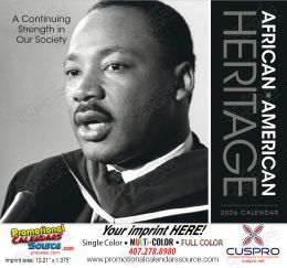 Dr. M Luther King, Jr. African-American Heritage Calendar promotional calendar – African American Calendars – 2026