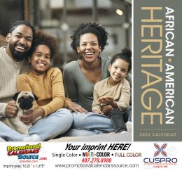 African-American Heritage Family Calendar Stapled promotional calendar – African American Calendars – 2026