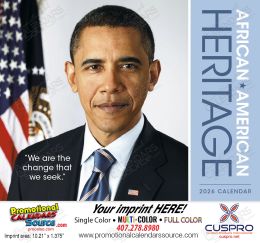  Barack Obama African-American Heritage Calendar promotional calendar – African American Calendars – 2026