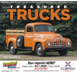 Treasured Trucks - Customized Promotional Calendar  Spiral Size 11x19 promotional calendar – Trucks Calendars – 2026