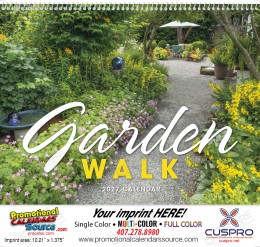 Garden Walk Wall Calendar Spiral promotional calendar – Gardens Calendars – 2026