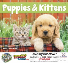 Puppies & Kittens Promotional Calendar, Stapled promotional calendar – Pets Calendars – 2026
