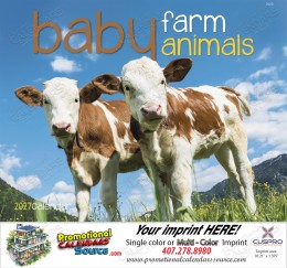 Baby Farm Animals Promotional Calendar  Stapled promotional calendar – Animal Babies Calendars – 2026