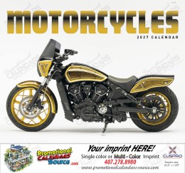 Custom Motorcycles Calendar Stapled promotional calendar – Motorcycles Calendars – 2026