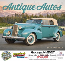 Antique Autos Promotional Calendar  Stapled promotional calendar – Cars Calendars – 2026