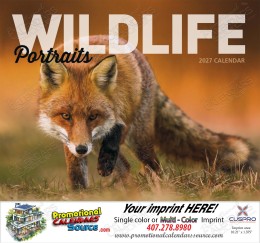 Wildlife Portraits Promotional Calendar  Stapled promotional calendar – Wildlife Calendars – 2026