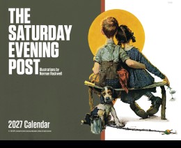 The Saturday Evening Post Window Calendar, Stapled promotional calendar – Window Cutout Calendars – 2026