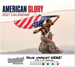American Glory Wall Calendar  - Stapled promotional calendar – Patriotic Calendars – 2026