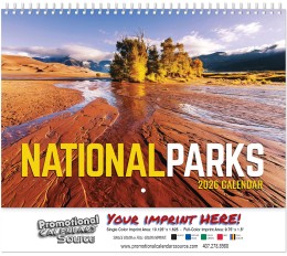 National Parks Wall Calendar  - Spiral promotional calendar – Nature Calendars – 2026