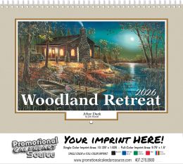 Woodland Retreats Wall Calendar  - Spiral promotional calendar – Homes Calendars – 2026