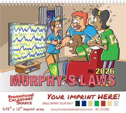 Murphy s Laws Wall Calendar  - Spiral promotional calendar – Humorous Calendars – 2026