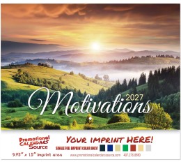 Motivations Calendar with Foil Stamped Ad & Staple Binding promotional calendar – Motivational Calendars – 2026