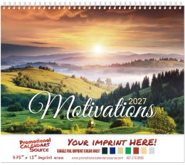 Motivations Calendar with Foil Stamped Ad & Spiral Binding promotional calendar – Motivational Calendars – 2026
