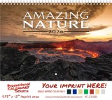 Amazing Nature Wall Calendar, Metallic Foil Stamped Ad, Spiral Binding promotional calendar – Nature Calendars – 2026
