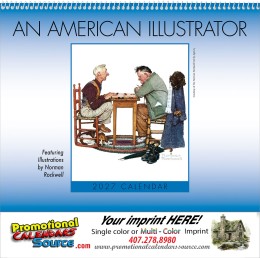 An American Illustrator  Wall Calendar - Spiral promotional calendar – Norman Rockwell Calendars – 2026