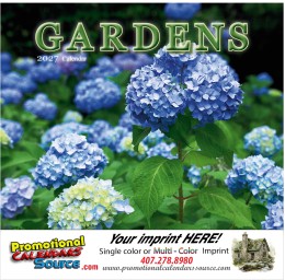 Gardens Promotional Calendar  - Stapled promotional calendar – Flowers Calendars – 2026