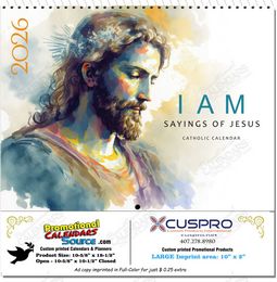 I Am - Sayings of Jesus - Catholic Calendar English 2027 | Funeral Preplanning insert option | Spiral promotional calendar – Catholic Calendars – 2026