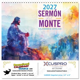 Sermon Del Monte - Sayings of Jesus - Catholic Calendar Spanish 2027 | Funeral Preplanning insert option | Spiral