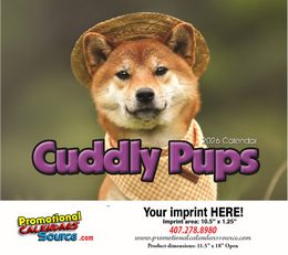 Puppies Animal Calendar 2027 - Stapled promotional calendar – Pets Calendars – 2026