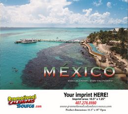 Mexico Scenic Bilingual Calendar 2027 - Stapled promotional calendar – Mexico Calendars – 2026