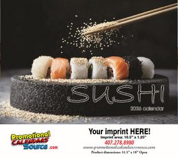 Sushi Oriental Cuisine Calendar 2027, Stapled, 11.5x18 promotional calendar – Food Calendars – 2026