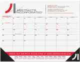 Desk Pad Calendar With Large Red & Black Grid, Leatherette Corners in 8 Colors, 21.75x17 promotional calendar – Desk Pad Calendars – 2026