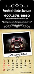 Classic Cars Stick-Up Calendar with Large Square Adhesive Header Top promotional calendar – Cars Stick-Up Calendars – 2026