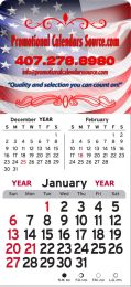 3 Month View Stick-Up Calendar with Full Color Imprint and Two Color Grid promotional calendar – Full Color Stick-Up Calendars – 2026