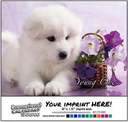 Young Ones - Puppies, Kittens & Kids Calendar - Spanish/English Bilingual promotional calendar – Spanish English Bilingual Calendars – 2026