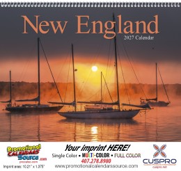 State of New England Wall Calendar  - Spiral promotional calendar – US States Calendars – 2026