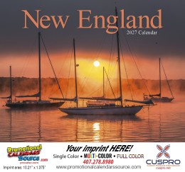 New England State Promotional Calendar  - Stapled promotional calendar – US States Calendars – 2026