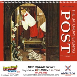 Saturday Evening Post Wall Calendar  - Spiral promotional calendar – Norman Rockwell Calendars – 2026
