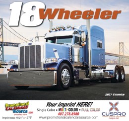18-Wheelers Promotional Calendar, Stapled promotional calendar – Trucks Calendars – 2026