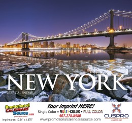 State of New York Promotional Wall Calendar  Stapled promotional calendar – US States Calendars – 2026